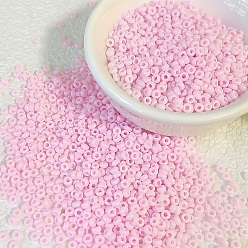 Бледно-Розовый Стеклянный бисер непрозрачных цветов, рондель, розовый жемчуг, 3 мм, отверстие : 0.7 мм, о 500~600 шт / комплект