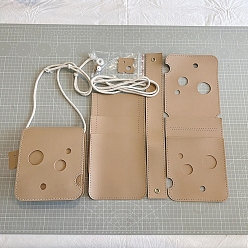 Цвет Древесины Набор сумок для сотовых телефонов своими руками, включая материалы сумки из искусственной кожи, деревесиные, 190x160x60 мм