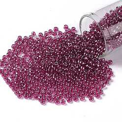 (356) Inside Color Light Amethyst/Fuscia Lined Тохо 8/0 круглые бусины, японский бисер, (356) внутри цветной светлый аметист / фусия на подкладке, 3 мм, отверстие : 1 мм, Около 1110 шт / 50 г