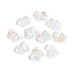 Прозрачный Прозрачные акриловые бусины, окрашенные спреем, бабочка, прозрачные, 7x10x3 мм, отверстие : 1.5 мм, Около 3570 шт / 500 г