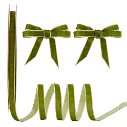 Vert Ruban polyester, seul côté, pour l'emballage cadeau, décoration de fête, verte, 3/8 pouces (10 mm)