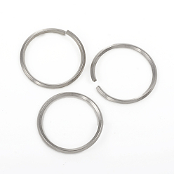Stainless Steel Color Tarnish Resistant 304 Stainless Steel Open Jump Rings, Round, Stainless Steel Color, 12 Gauge, 25~26x2mm, Inner Diameter: 21~23mm