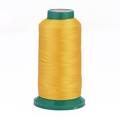 Gold Polyester Sewing Threads, Temperature Heat Resistant Threads, DIY Leather Sewing Craft, Bookbinding, Shoe Repairing, Gold, 0.3mm, 1800m/roll