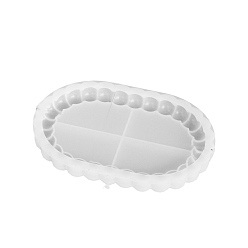 Oval Силиконовые формы для подставок своими руками, формы для литья смолы, для уф-смолы, изготовление ювелирных изделий из эпоксидной смолы, белые, овальные, 167x118x20 мм