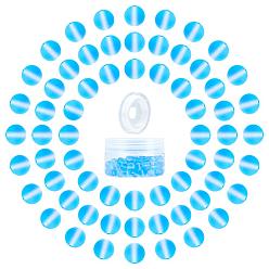 Royal Blue DIY Synthetic Moonstone Beads Stretch Bracelet Making Kits, with Elastic Thread, Royal Blue, Beads: 8mm, Hole: 1mm, 100pcs/box