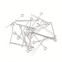 Нержавеющая Сталь Цвет Устойчивы к потускнению 304 штифты из нержавеющей стали, цвет нержавеющей стали, 25 мм, отверстие : 1.8 мм, штифты : 0.6 мм