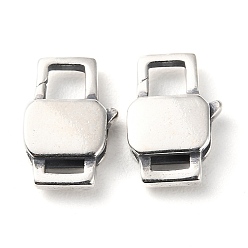 Античное Серебро 925 застежки-когти из таиландского стерлингового серебра, с печатью 925, античное серебро, 13.5x9x3.5 мм, отверстие : 3.5x1.4 мм