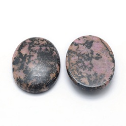 Rhodonite Natural Rhodonite Cabochons, Oval, 40x30x7.5~8mm