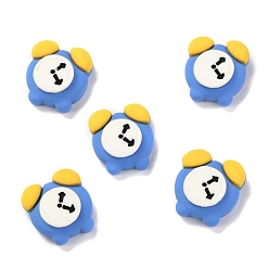 Cornflower Blue Resin Cabochon, Clock, Cornflower Blue, 13x12x6.5mm