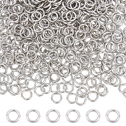 Stainless Steel Color 1000Pcs 304 Stainless Steel Open Jump Rings, Stainless Steel Color, 20 Gauge, 7x1.2mm, Inner Diameter: 4.6mm