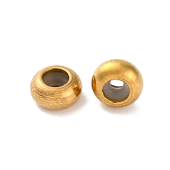 Золотой Ионное покрытие (ip) 202 шарики из нержавеющей стали, с резиной внутри, ползунки, рондель, золотые, 6x3 мм, отверстие : 1.2 мм