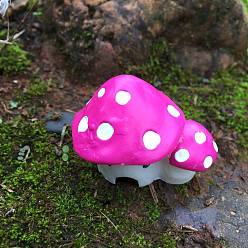 Фуксин Смоляные грибы мини-модель витрина украшения, аксессуары для микроландшафта, притворяясь опорными украшениями, фуксиново-красные, 25x35 мм