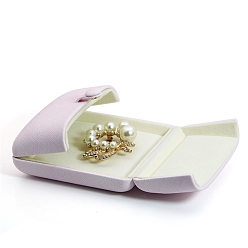 Сливовый Бархатные коробки для хранения брошей, квадратный, слива, 9x9x3.5 см