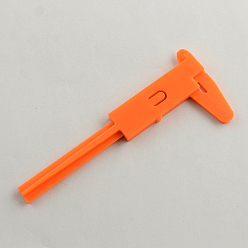 Orange Red Plastic Vernier Caliper, Orange Red, 10.5x4.4x0.5cm