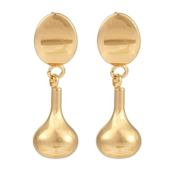 Золотой 201 серьги-гвоздики-капли из нержавеющей стали, с 304 штифта из нержавеющей стали, золотые, 26x8 мм
