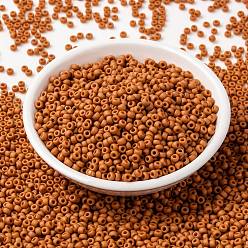 (RR2314) Matted Opaque Brick MIYUKI Round Rocailles Beads, Japanese Seed Beads, 8/0, (RR2314) Matted Opaque Brick, 3mm, Hole: 1mm, about 19000~20500pcs/pound