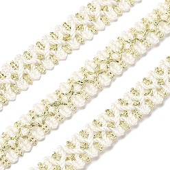 Золотистый Филигранная кружевная отделка из полиэстера, волнистая обрезка для украшения домашнего текстиля, золотые, 1/2 дюйм (12 мм), около 80.00~90.00 ярдов (73.15~82.296 м) / рулон