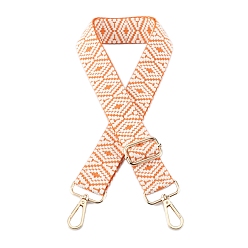 Сэнди Коричневый Нейлоновая холщовая сумка с ромбическим узором, лямки для сумок, для замены сумочки или сумки через плечо, песчаный коричневый, 75~145x3.8 см