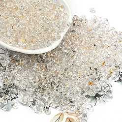 Белый 6/0 бахрома из стеклянных бусин в виде спрея, слеза, белые, 5x4.5x4 мм, отверстие : 1 мм, Около 4500 шт / фунт