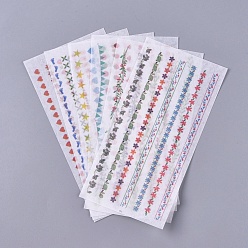 Flower Planner Stickers, Decorative Sticker, for Scrapbooking, Calendars, DIY Crafts, Album, Floral Pattern, 16.1x8x0.01cm, 6sheets/set