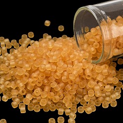 (2F) Transparent Frost Light Topaz Тохо 8/0 круглые бусины, японский бисер, (2 f) прозрачный морозный светлый топаз, 3 мм, отверстие : 1 мм, Около 1110 шт / 50 г