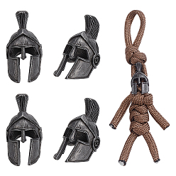 Черный Цвет Металла 4шт. латунные бусины для шлема, для edc нож струнный кулон парашют струнный инструмент, металлический черный , 21x11x12.5 мм, отверстие : 3.5 мм