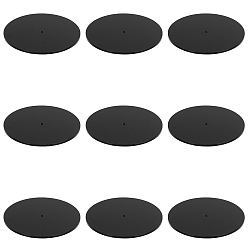 Black Acrylic Board, Flat Round, Black, 100x3mm, Hole: 3mm