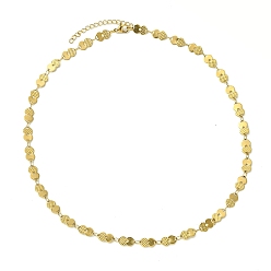 Золотой Ионное покрытие (IP) 304 ожерелья-цепочки из бостонских звеньев из нержавеющей стали для женщин, золотые, 17.87 дюйм (45.4 см)