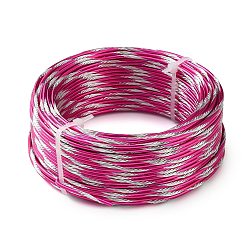Camelia Cable de aluminio de dos tonos, alambre artesanal de metal flexible, rondo, camelia, 2 mm, aproximadamente 98.43 pies (30 m) / rollo