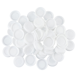 Белый Пластиковая бумажная трубка крышка, плоско-круглые, белые, 54x11 мм, внутренний диаметр: 49 мм