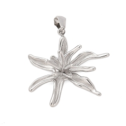 Нержавеющая Сталь Цвет 304 подвески из нержавеющей стали, цветочный шарм, анти-тускнение, цвет нержавеющей стали, 27.5x29x9 мм, отверстие : 2.5x7 мм