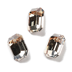 Золотая Тень K 9 кабошоны из стеклянного страза, задние и задние, прямоугольные, золотые тени, 8x6x4 мм