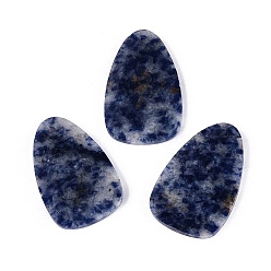 Sodalite Natural Sodalite Pendants, Teardrop Charms, Faceted, 32~33x20~21x3.5~4mm, Hole: 1.6~1.8mm