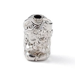 Платина Латунная бусина с покрытием стойки, без кадмия и без свинца, долговечный, ребенок, платина, 24x14x15 мм, отверстие : 4 мм