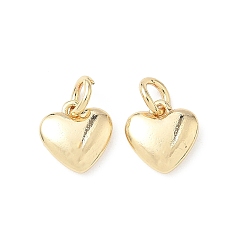 Золотой Латунные подвески, сердце прелести, стойки покрытие, долговечный, с целью перехода в кольце, золотые, 8.5x9x2 мм, отверстие : 3 мм