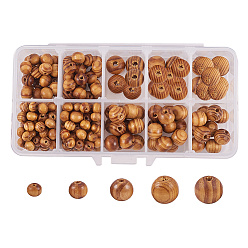 BurlyWood Cuentas de madera naturales, rondo, burlywood, 13.5x7x3 cm