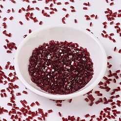 (HTL304) Garnet Gold Luster MIYUKI Half TILA Beads, Japanese Seed Beads, 2 Hole, (HTL304) Garnet Gold Luster, 5x2.3x1.9mm, Hole: 0.8mm, about 2500pcs/100g