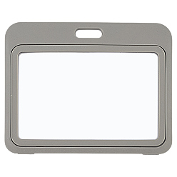 Серебро Акриловые держатели визитных карточек, прямоугольные, серебряные, 80x102x5.5 мм, отверстие : 5x15.5 мм