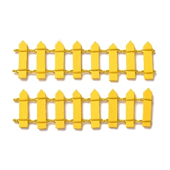 Золотистый Миниатюрный сказочный садовый забор, DIY деревянный штакетник мини-орнамент для кукольного домика, декоративное ограждение для дачи или декора дома, золотые, 101~110x28~29x4.5~5 мм