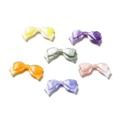 Mixed Color Opaque Acrylic Beads, Bowknot, Mixed Color, 14x29.5x6mm, Hole: 1.6mm