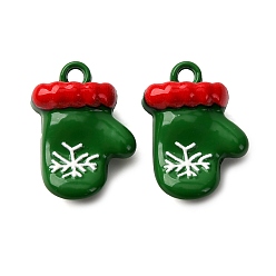 Другие Подвески из окрашенного сплава с рождественской тематикой, перчатки, 15x11x7 мм, отверстие : 1.6 мм