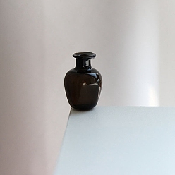 Черный Мини стеклянные украшения, пустые бутылки желаний, аксессуары для кукольного домика с микро-ландшафтом, притворяясь опорными украшениями, чёрные, 20x27 мм