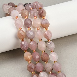 Другие Кварцы Природного кварца нитей бисера, граненые, овальные, с бисером, 9x10 мм, отверстие : 1.2 мм, около 32 шт / нитка, 15.75'' (40 см)