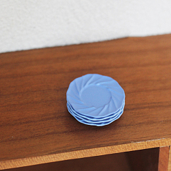 Васильковый Мини-украшения из пластин из сплава, аксессуары для кукольного домика с микро-ландшафтом, притворяясь опорными украшениями, васильковый, 13x2 мм, 4 шт / комплект