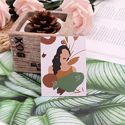 Перу Бумажные карты дисплей ювелирных изделий, для серьги, прямоугольник с женским узором, Перу, 8x6 см, о 95~100 шт / комплект