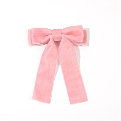 Pink Заколки для волос из бархатной кожи аллигатора, аксессуары для волос для женщин и девочек, бантом, розовые, 170x135 мм