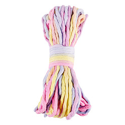Разноцветный Хлопковый шнур градиентного цвета, для diy craft, красочный, 3.5 мм, около 21.87 ярдов (20 м) / пачка