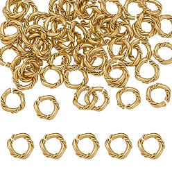 Без Покрытия 60 шт. Латунные открытые прыжковые кольца, витых круглых, сырой (без покрытия), 13 датчик, 8x1.8 мм, внутренний диаметр: 4.4 мм