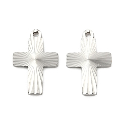 Cross 304 подвески из нержавеющей стали, с лучом, цвет нержавеющей стали, крестик, 17x11.5x1.5 мм, отверстие : 1.2 мм