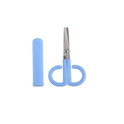 Светло-Голубой Ножницы из нержавеющей стали, швейные ножницы, с пластиковой ручкой, Небесно-голубой, 90x55 мм